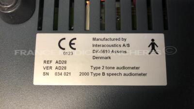 Interacoustics Diagnostic Audiometer AD 28 (Powers up) - 7