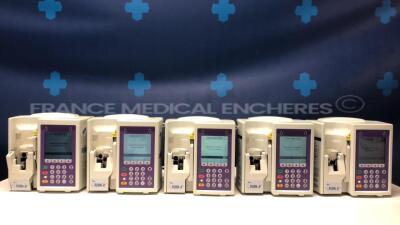 Lot of 5 Hospira Infusion Pumps Plum A plus YOM 2010 to 2011 - S/W 11.610 V3 (All power up)