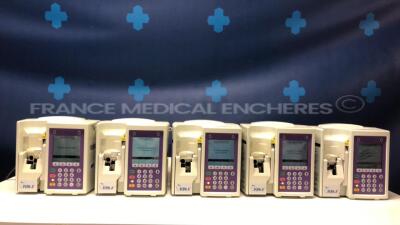 Lot of 5 Hospira Infusion Pumps Plum A plus YOM 2010 - S/W 11.610 V3 only 3 power cables (All power up)