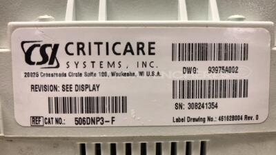 Lot of 3 Criticare Vital Signs Monitors Comfort Cuff (2x506N3/ 1x 506NT3) no power supplies (All power up) - 7