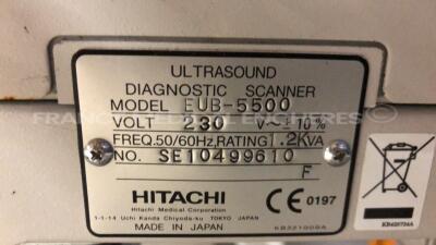 Hitachi Ultrasound EUB-5500 Plateforme Elite - boot error - w/ EUP-C314G probe (Powers up) - 12