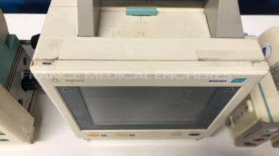 Lot of 2 Patient Monitors HP/Agilent M3046A Viridia M4 /M3 - w/ 5 Philips modules M3000A (Both power up) - 6