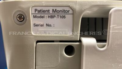 Lot of 2 x Datascope Vital Signs Monitors Accutor Plus YOM 2000/2008 and 1 x Omron Vital Signs Monitor HBP-T105 - only 2 power supplies (All power up) - 7