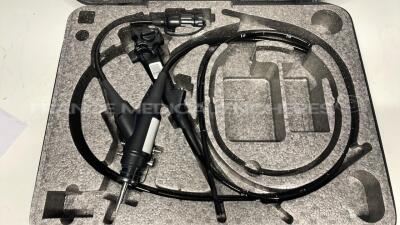 Fujinon Gastroscope EG-530WR - Engineer's report : Optical system no fault found ,Angulation to be repaired , Insertion tube no fault found , Light transmission no fault found , Channels no fault found, Leak check no fault found