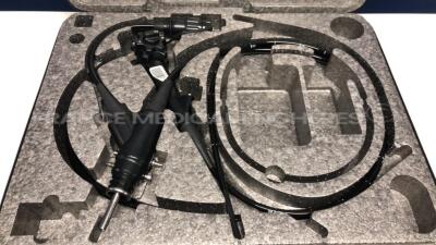 Fujinon Gastroscope EG-530WR- Engineer's report : Optical system no image ,Angulation no fault found , Insertion tube no fault found , Light transmission no fault found , Channels no fault found, Leak check - leak