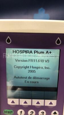 Lot of 5 Hospira Infusion Pumps Plum A plus YOM 2010 to 2011 - S/W 11.610 V3 (All power up) - 2