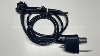 Pentax Colonoscope EC-38i10F2 - Engineer's report : Optical system no fault found ,Angulation no fault found , Insertion tube no fault found , Light transmission no fault found , Channels no fault found, Leak check no fault found