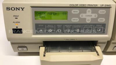 Lot of 3 x Sony Color Video Printers UP-21MD - no power cables (All power up) - 2