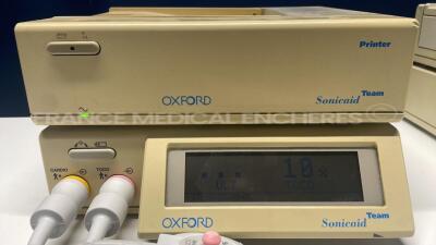 Oxford ECG Sonicaid Team - italian language - w/ 2 x sensors - no power cable (Powers up) - 2