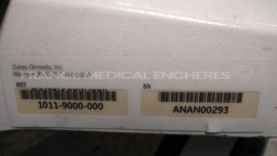 GE Datex Ohmeda Aisys Anesthesia Machine - YOM 2009 Model Madison WI 53707-7550 - S/O 08.01 upgraded 2013 (Powers up) - 13