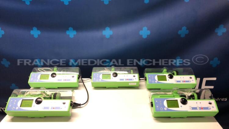 Lot of 5 Fresenius Suringe Pumps Pilote C IEC (Powers up) - No Power Cable