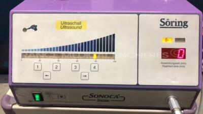 Soring Electrosurgical Unit Sonoca 180 - YOM 2001 - w/ 1 x Soring Handpiece 97-002 - 1 x Soring Handpiece 97-103 - Steute Footswitch (Powers up) - 4