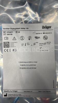 Lot of Over New 30 Drager Expiration Tubes Ventstar for Oxylog 2000/3000 - 3