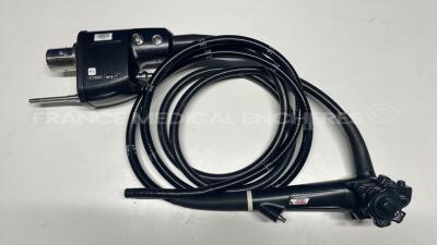 Pentax Colonoscope EC-38i10F2 - Engineer's report : Optical system no fault found ,Angulation no fault found , Insertion tube no fault found , Light transmission no fault found , Channels no fault found, Leak check no fault found