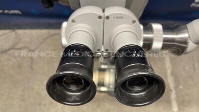 Zeiss Microscope OPMI 6-S w/ Dual Binoculars 12.5x and Footswitch (Powers up) - 6