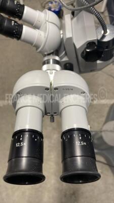 Zeiss Microscope OPMI 6-S w/ Dual Binoculars 12.5x and Footswitch (Powers up) - 7