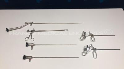 Lot of Mixed Comeg Instruments including 2 x Comeg Telescopes 30° 165 403 002 - 2 x Comeg Resectoscopes 195 020 000 - 1 x Comeg Grasping Forceps 398 400 030 - 1 x Comeg Nephroscope 185 900 000