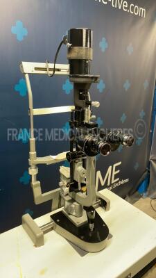 Haag Streit Slit Lamp B900 with optics 10x - w/Luneau electric table L52 (Powers up) - 8