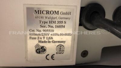 Lot of 1 x Microm Microtome HM355S and 1 x Flexicon Liquid Filling FS 10 93 100 100 (Both power up) - 8