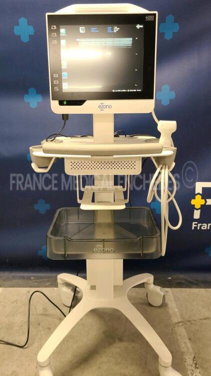 Ezono Ultrasound 4000 - YOM 2013 - S/W 2.2 - options needle detection - cue cards - dicom storage - w/ L3-12NGS probe YOM 2014 - CL1-6 probe YOM 2014 (Powers up)