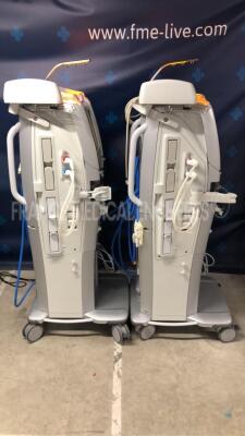 Lot of 2 Gambro Dialysis Evosys - YOM 2012 - S/W 8.21.00 - Count 29130H and 30548H (Both power up) - 6