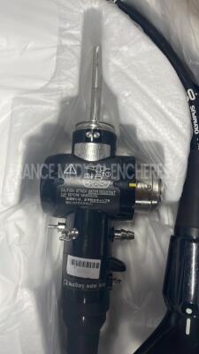 Olympus Colonoscope CF-H180AI - Engineer's report : Optical system damaged lens ,Angulation no fault found , Insertion tube little pinch , Light transmission no fault found , Channels no fault found , Leak check no fault found - 6