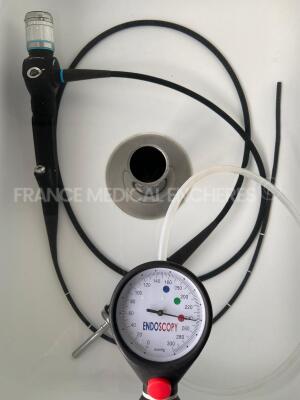 Olympus Bronchoscope BF-P60 - Engineer's report : Optical system black dots image ,Angulation no fault found , Insertion tube little pinch , Light transmission no fault found , Channels no fault found , Leak check no fault found - 2