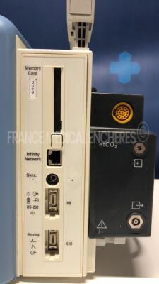 Drager Patient Monitor Infinity Delta -YOM 2008 - S/W VF7-3W - w/ ETCO2 module - no power supply (Powers up) - 5