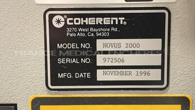 Coherent Ophthalmic Argon Laser Novus 2000 - Untested due to the plug - declared functional by the seller - 6