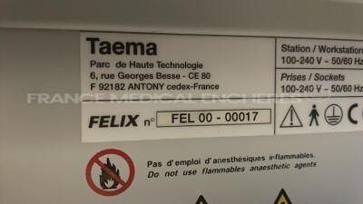 Taema Ventilator Felix - S/W 8.023 - Count 31857h (Powers up) - 7