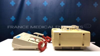 Lot of 1 x Nihon Kohden Defibrillator Cardiolife TEC-7100F and 1 x Hellige Defibrillator Defiport FCP912 (Both power up) - 5