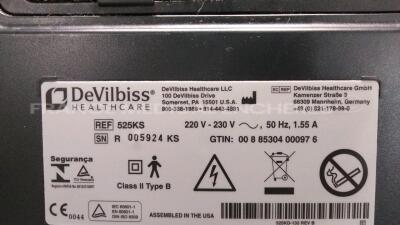 Lot of 1 x Devilbiss 5L Oxygen Concentrator Drive 525KS and 1 x 3M Electric Test System Sensing Unit 4108 YOM 2016 and 1 x Atomisor Nebulizer Vanity Al (Powers up) - 13