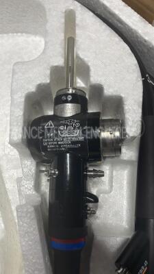 Olympus Colonoscope CF-Q165I Engineer's report : Optical system no fault found ,Angulation no fault found , Insertion tube no fault found , Light transmission no fault found , Channels no fault found, Leak check leak - 6