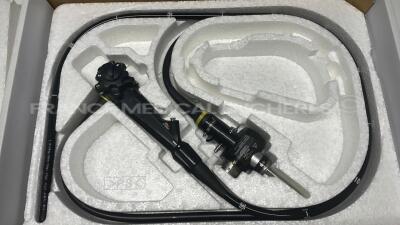 Olympus Colonoscope CF-Q180AI Engineer's report : Optical system line on image, angulation no fault found , Insertion tube no fault found , Light transmission no fault found , Channels no fault found, Leak check no fault found