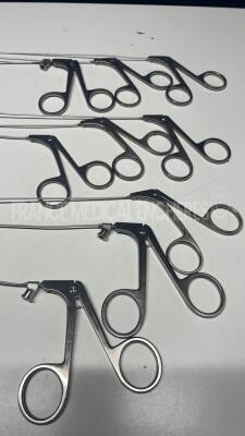 Lot of 9x Storz Semi Rigid Pointed Scissors 26159 SHW - 2