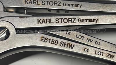 Lot of 9x Storz Semi Rigid Pointed Scissors 26159 SHW - 4