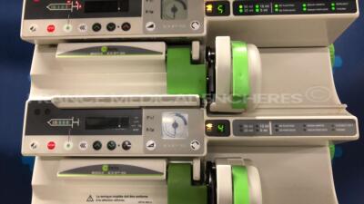 7 x Fresenius Syringe Pumps Kabi Module DPS Orchestra IEC & 1 x Fresenius Module Kabi MVP MS IEC with 1 x Fresenius Base Kabi Orchestra Base Intensive IEC Unit (Powers up) - 7