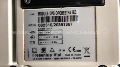 7 x Fresenius Syringe Pumps Kabi Module DPS Orchestra IEC & 1 x Fresenius Module Kabi MVP MS IEC with 1 x Fresenius Base Kabi Orchestra Base Intensive IEC Unit (Powers up) - 12