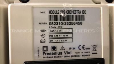 7 x Fresenius Syringe Pumps Kabi Module DPS Orchestra IEC & 1 x Fresenius Module Kabi MVP MS IEC with 1 x Fresenius Base Kabi Orchestra Intensive IEC Unit (Powers up) - 16