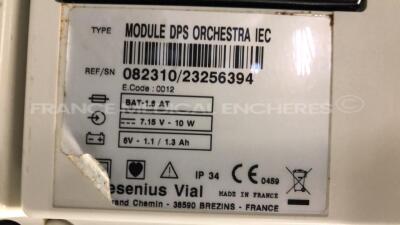 5 x Fresenius Syringe Pumps Kabi Module DPS Orchestra IEC & 1 x Fresenius Module Kabi MVP MS IEC with 1 x Fresenius Base Kabi Orchestra Intensive IEC Unit (Powers up) - 10