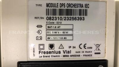 5 x Fresenius Syringe Pumps Kabi Module DPS Orchestra IEC & 1 x Fresenius Module Kabi MVP MS IEC with 1 x Fresenius Base Kabi Orchestra Intensive IEC Unit (Powers up) - 11