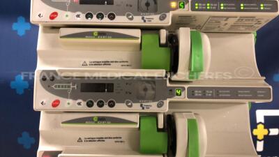 5 x Fresenius Syringe Pumps Kabi Module DPS Orchestra IEC & 1 x Fresenius Module Kabi MVP MS IEC with 1 x Fresenius Base Kabi Orchestra Intensive IEC Unit (Powers up) - 7