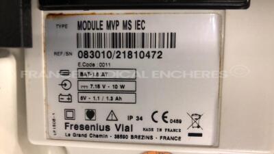 5 x Fresenius Syringe Pumps Kabi Module DPS Orchestra IEC & 1 x Fresenius Module Kabi MVP MS IEC with 1 x Fresenius Base Kabi Orchestra Intensive IEC Unit (Powers up) - 14