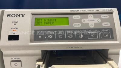 Lot of 2 x Sony Color Video Printers UP-21MD - no power cables (Both powwer up) - 3