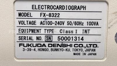 Fukuda ECG Cardimax FX-8322 - 12leads - YOM 2015 w/ ECG Leads (Powers up) - 10