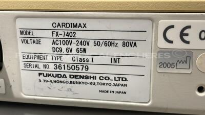 Fukuda ECG Cardimax FX-7402 - YOM 2005 w/ECG Leads (Powers up) - 9