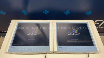 Lot of 2 x Advantech Medical Stations POC-196 - no power cables (Both power up)