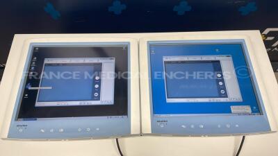 Lot of 2 x Advantech Medical Stations POC-196 - no power cables (Both power up) - 2