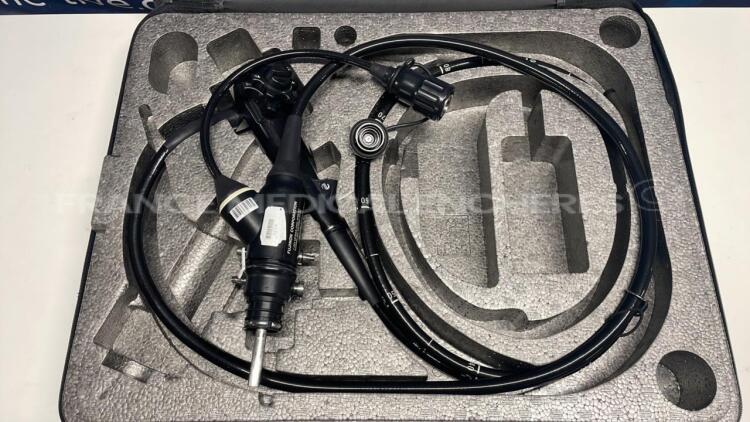 Fujinon Colonoscope EC-590WI Engineer's report : Optical system no image ,Angulation no fault found , Insertion tube no fault found , Light transmission no fault found , Channels no fault found, Leak check no fault found