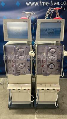 Lot of 2 x Fresenius Dialysis 5008 Cordiax - YOM 2011 - S/W 4.57 - count 42012 hours/ 40363 hours (Both power up)